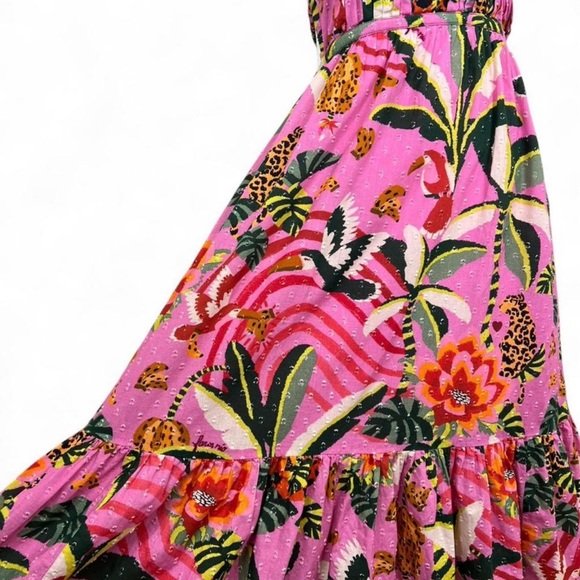 Farm Rio Leopard Forest Cotton Midi-Dress - Picture 8 of 8